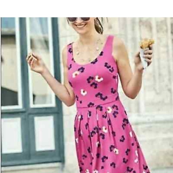 NWT Boden Joanna Ponte Dress in Pink Daisy Floral sleeveless J0443 size 8 - Picture 10 of 11